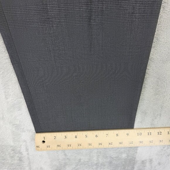 Uniqlo Pants Womens XS Gray Plaid High Rise Dress Trousers Work Office Stretch - Picture 7 of 11